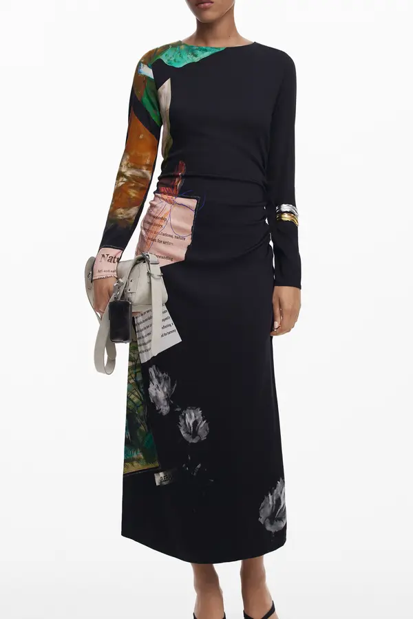 DESIGUAL Desigual duga crna haljina