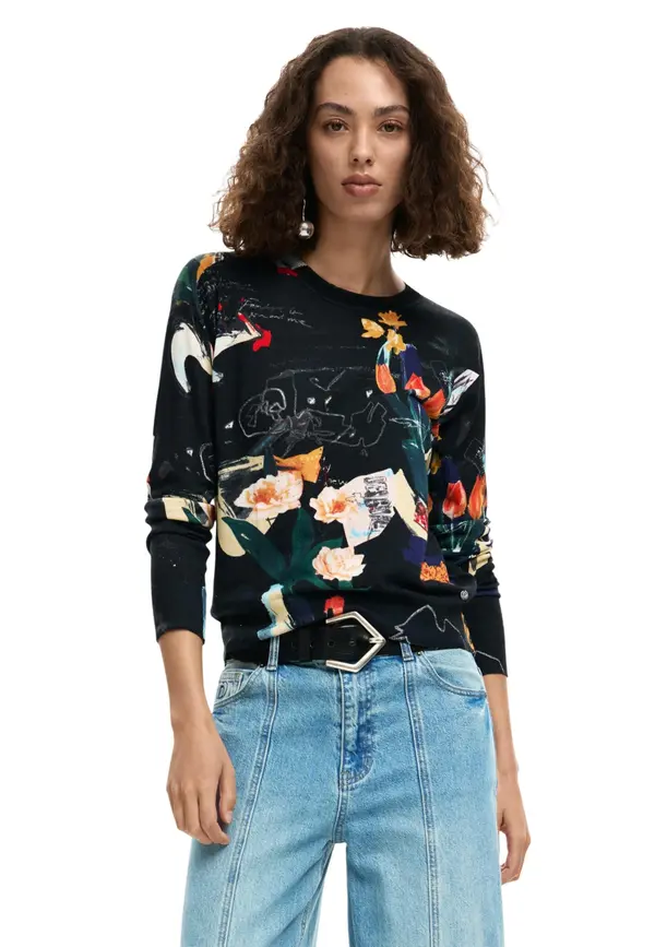 DESIGUAL Desigual džemper s uzorkom