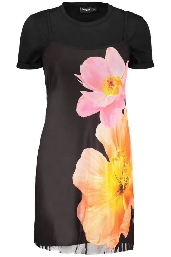DESIGUAL Desigual kratka crna haljina