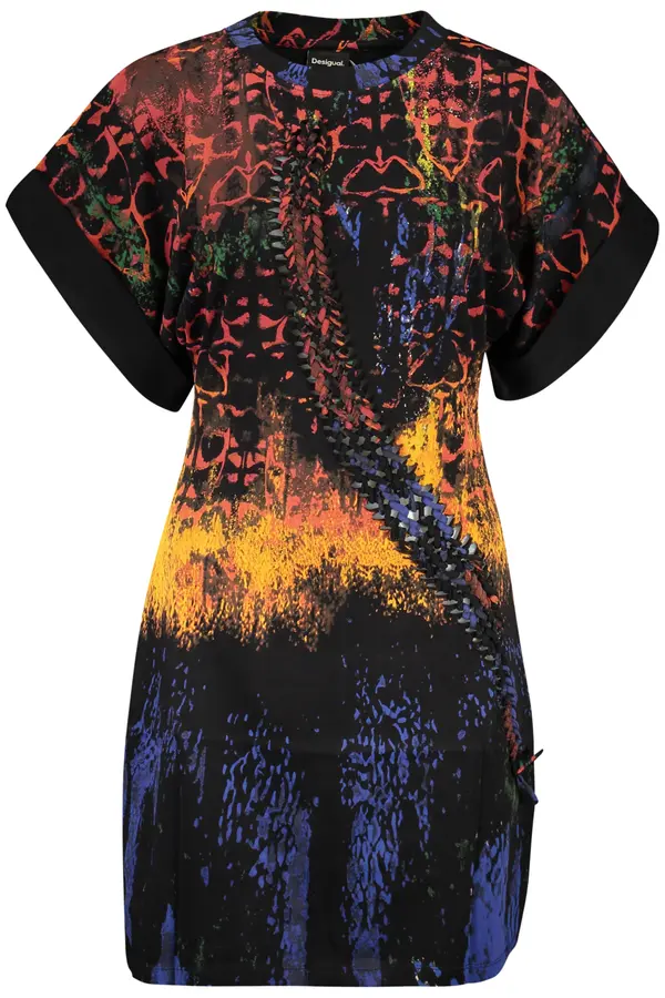 DESIGUAL Desigual kratka haljina crne boje