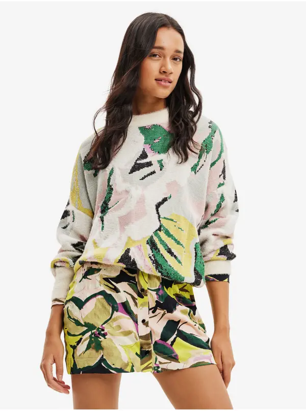 DESIGUAL DESIGUAL WHITE WOMEN'S SWEATER