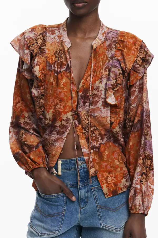 DESIGUAL Desigual ženska bluza s uzorkom, narančasta