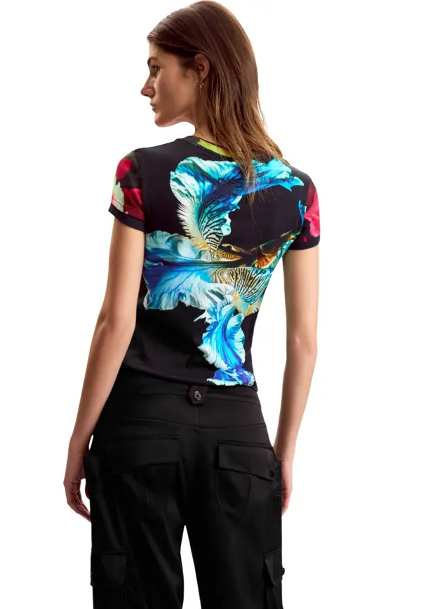 DESIGUAL Desigual ženska majica s cvjetnim uzorkom