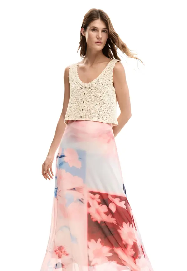 DESIGUAL Desigual ženska maxi haljina s cvjetnim uzorkom