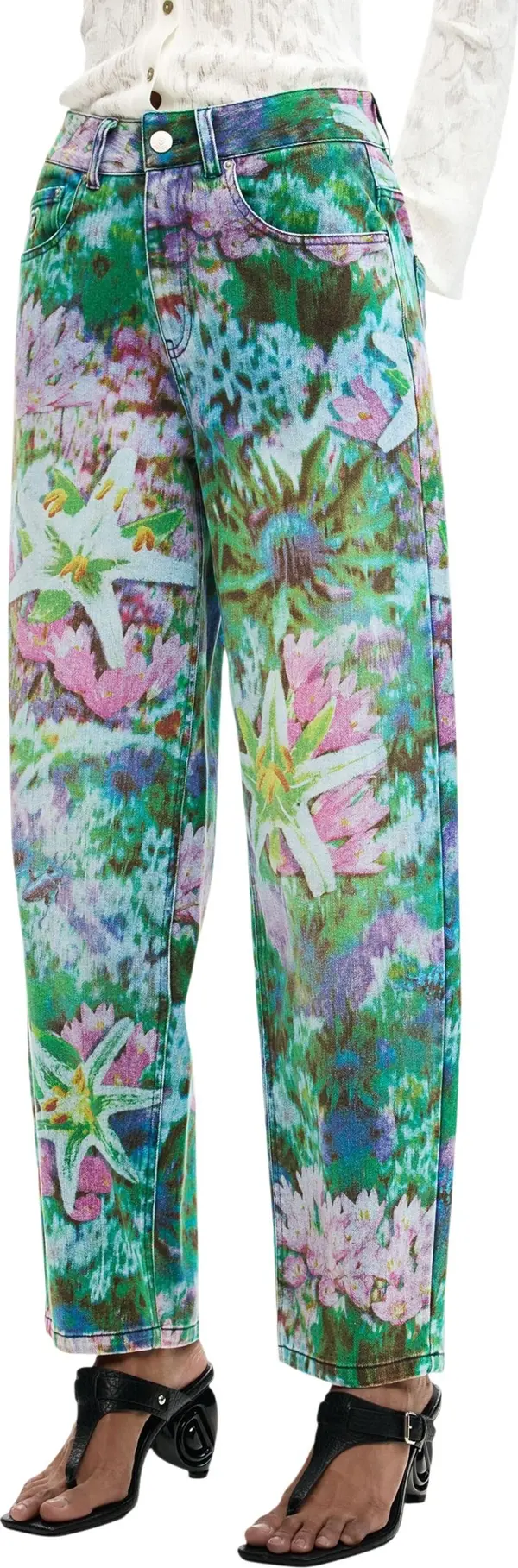DESIGUAL Desigual ženske traperice s uzorkom