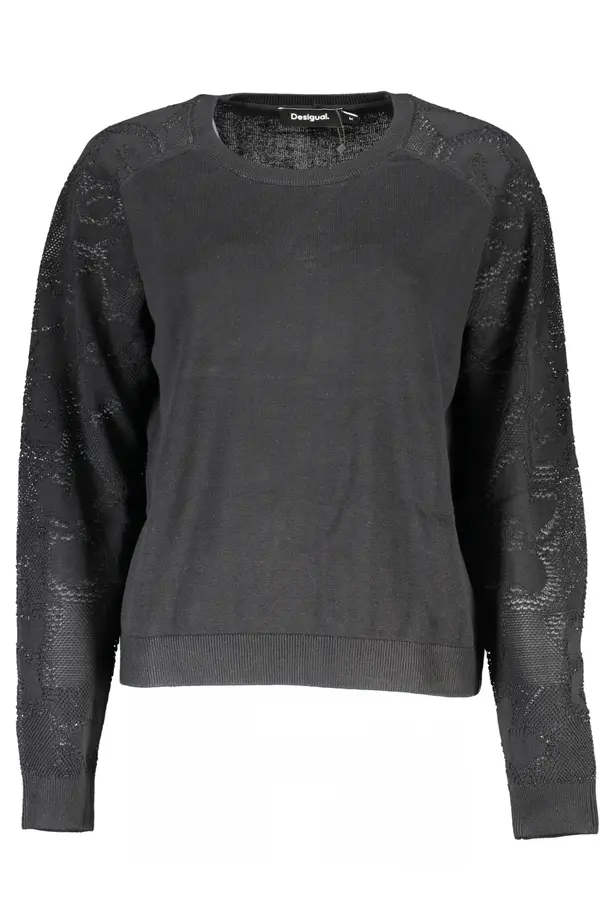 DESIGUAL Desigual ženski crni džemper