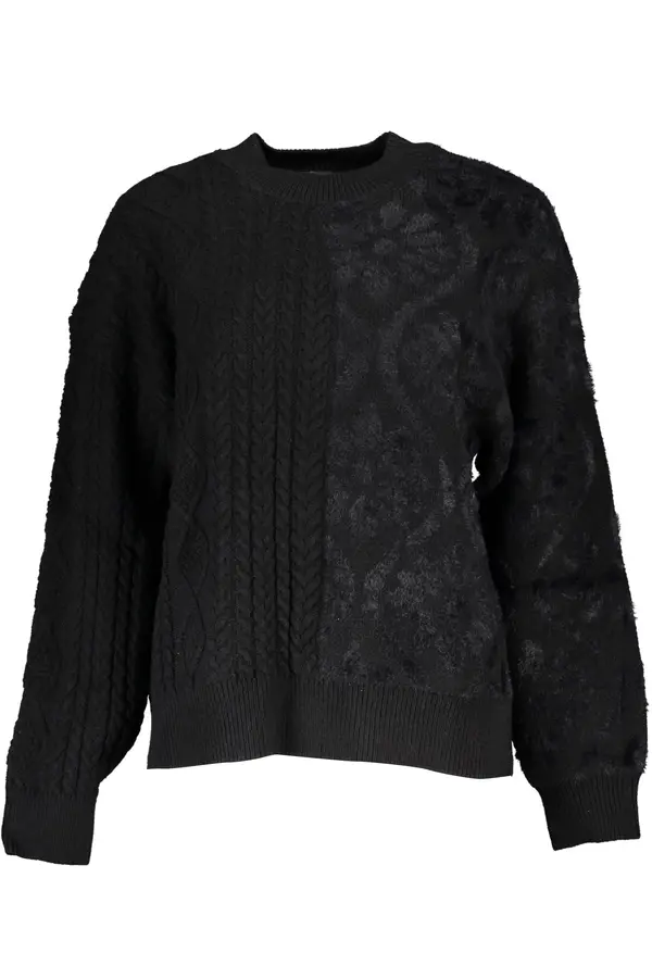 DESIGUAL Desigual ženski crni džemper
