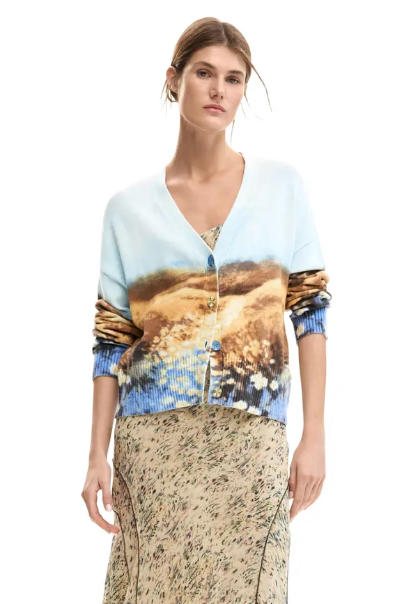 DESIGUAL Desigual ženski kardigan s printom