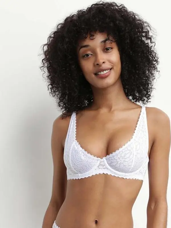 DIM DIM DAILY DENTELLE UNDERWIRE BRA - Women's lace bra - white