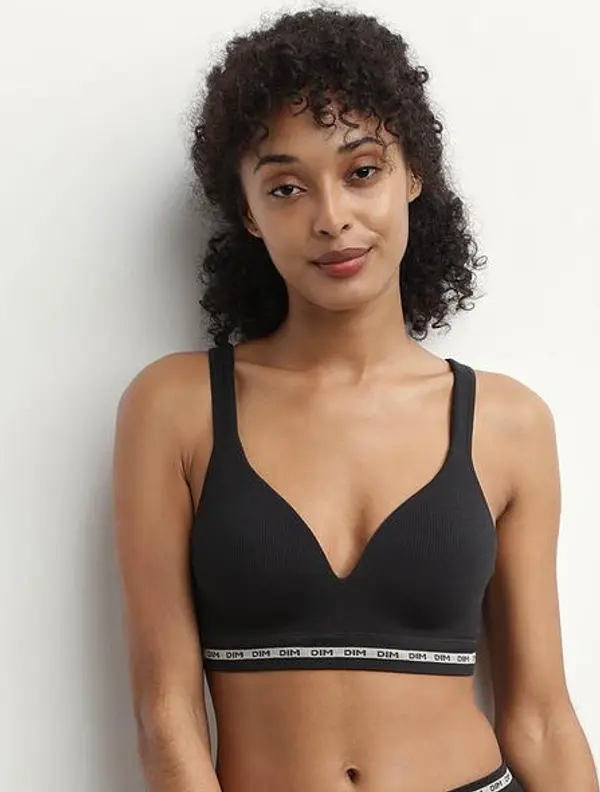 DIM DIM ICONS PADDED SEAMLESS BRA - Women's Reinforced Bra - Black
