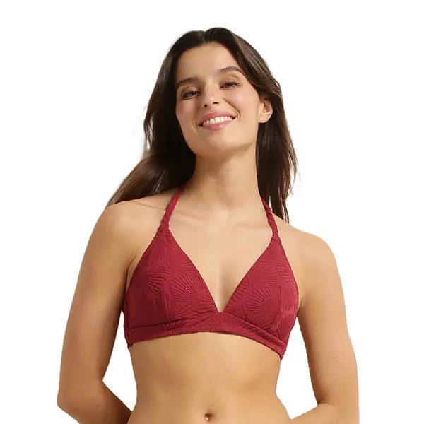 DIM DIM SWIMWEAR SHELL TROKUTNI GRUDNJAK - ženski kupaći kostim, tamnocrveni