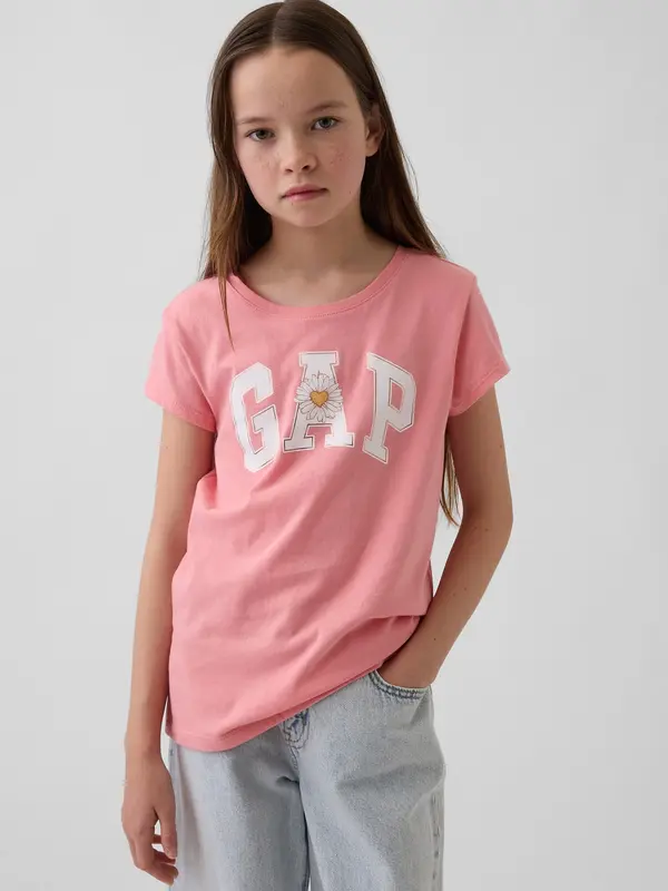 GAP Dječja majica s GAP logotipom - djevojčice