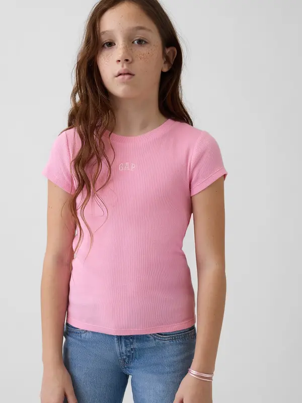 GAP Dječja rebrasta majica s GAP logom