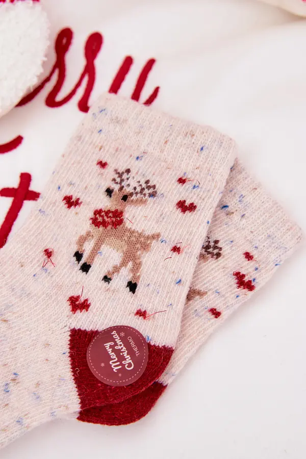 Aura.via Dječje božićne čarape s motivom sobova