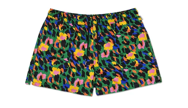 Happy Socks Dječje kupaće hlačice s leopard printom