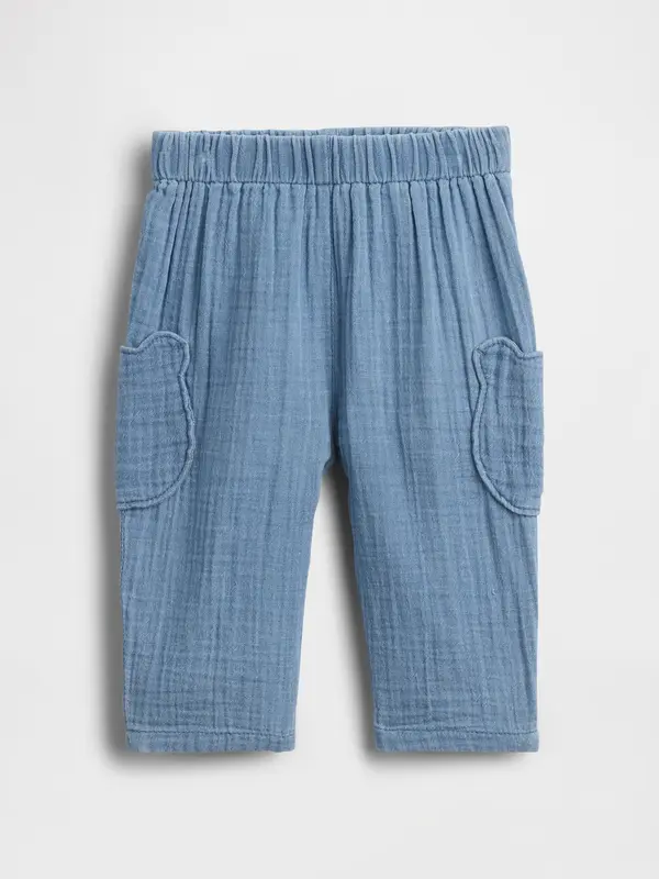 GAP Dječje muslin hlače GAP Brannan Bear