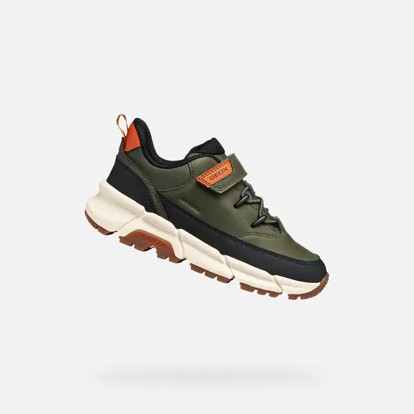 GEOX Dječje tenisice Geox Flexyper Plus - kaki