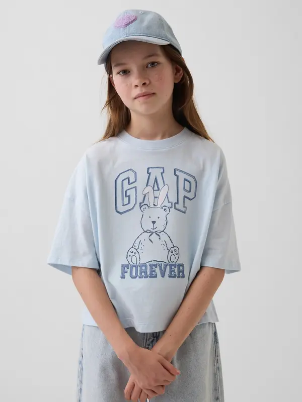 GAP Djevojačka prevelika GAP majica s logom