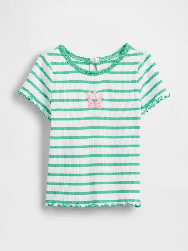 GAP Djevojačka rebrasta majica s logom GAP