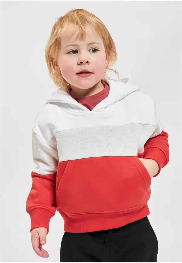 Urban Classics Djevojačka trobojna majica s kapuljačom