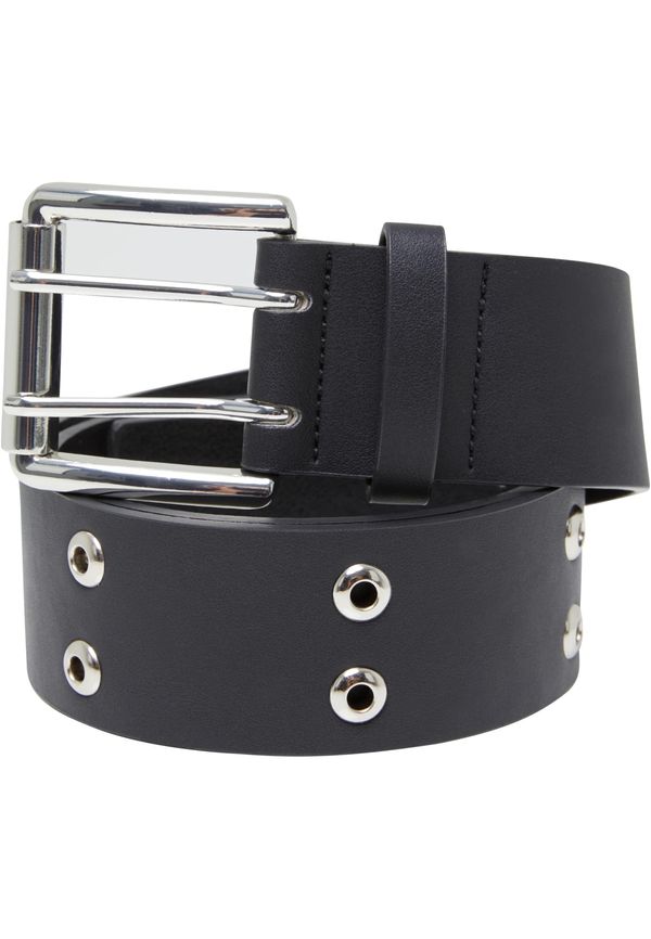 Urban Classics Double Eyelet PU Belt Black