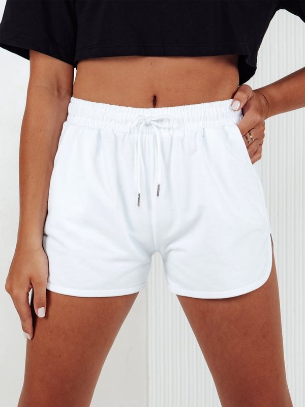 DStreet Dresowe spodenki damskie GO SPORT białe Dstreet