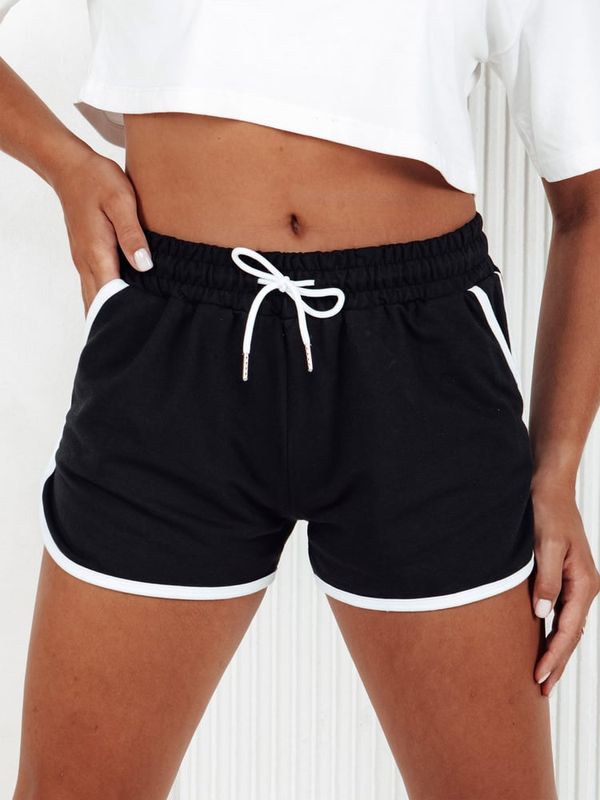 DStreet Dresowe spodenki damskie TOP SPORT czarne Dstreet