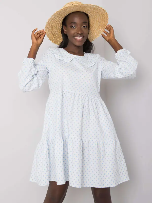 RUE PARIS Dress-123-SK-187576.40P-white-blue