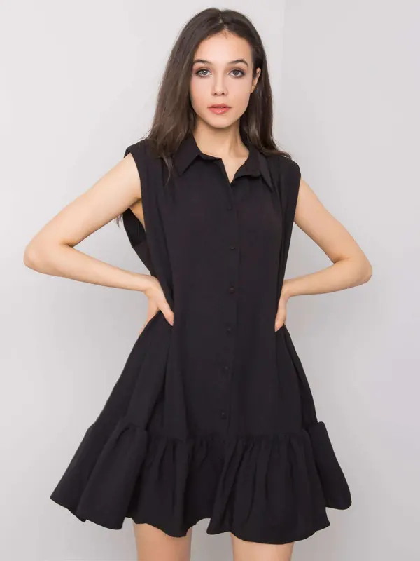 RUE PARIS Dress-341-SK-5183.10-black