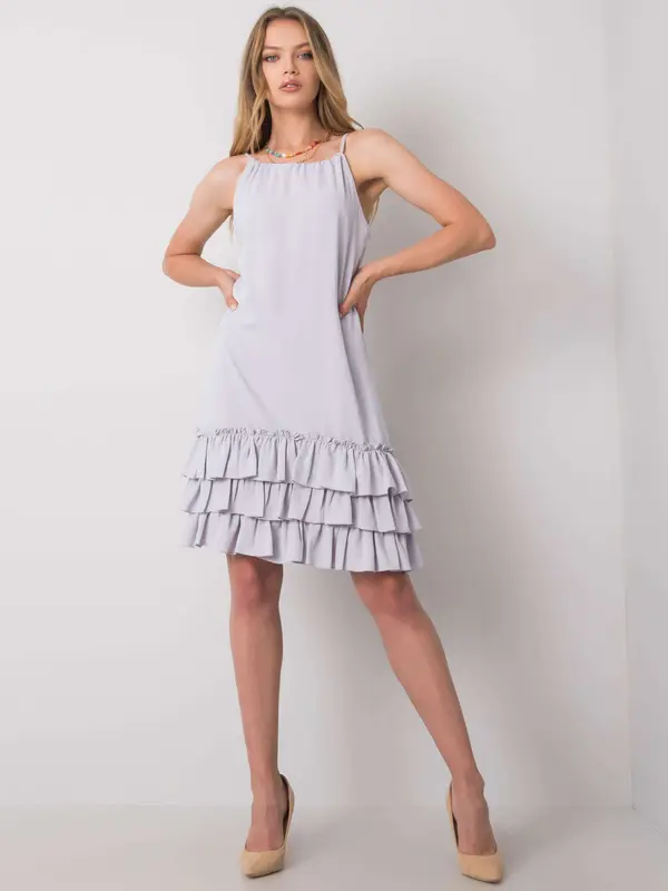 RUE PARIS Dress-CHA-SK-0932.91P-light gray