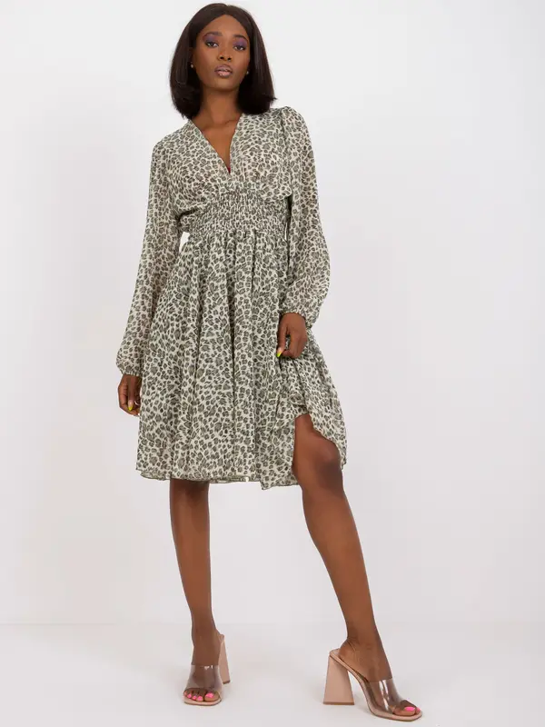 ZULUNA Dress-CHA-SK-2903-2.84P-khaki