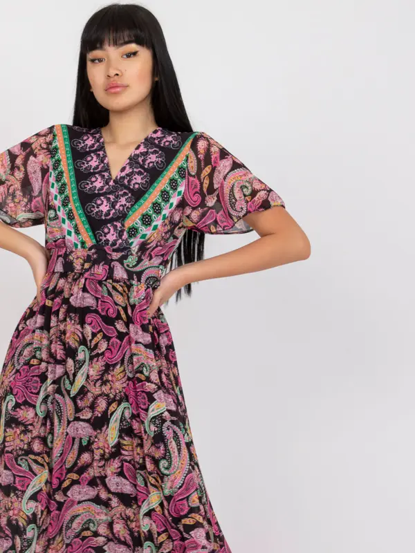 Italy Moda Dress-DHJ-SK-11331-3.61-black-pink