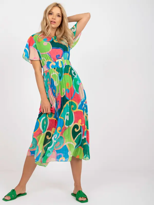Italy Moda Dress-DHJ-SK-13769.66P-Green