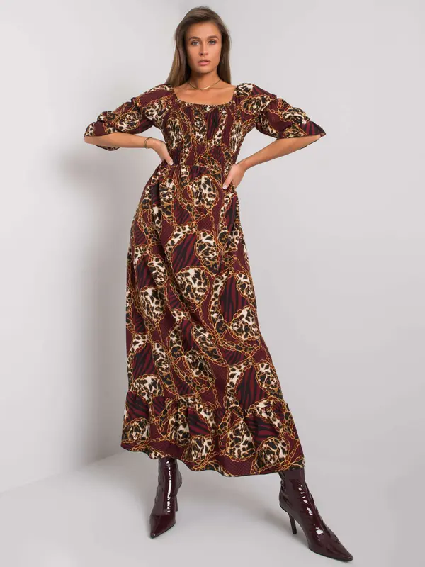 Italy Moda Dress-DHJ-SK-13965.71P-burgundy