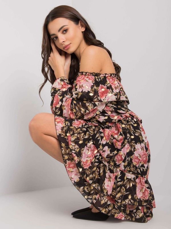 Italy Moda Dress-DHJ-SK-15015-2.73P-Black-Pink