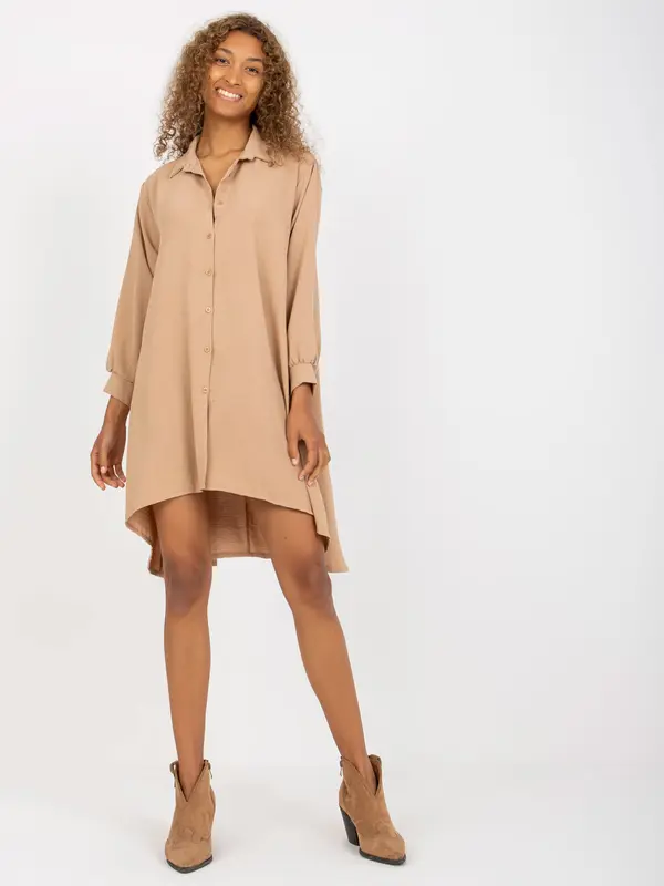Italy Moda Dress-DHJ-SK-15092.57P-dark beige