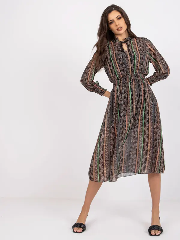 Italy Moda Dress-DHJ-SK-15177-1.04P-black-beige