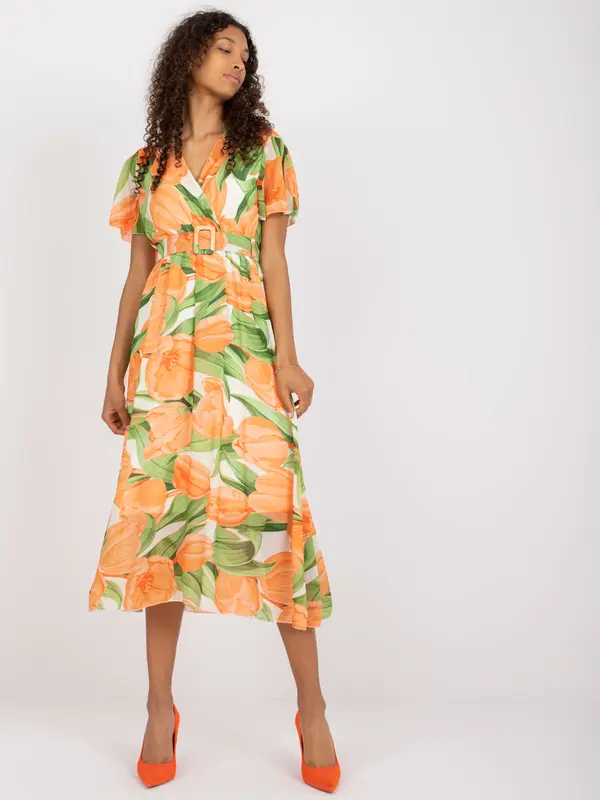 Italy Moda Dress-DHJ-SK-15967.54P-Orange