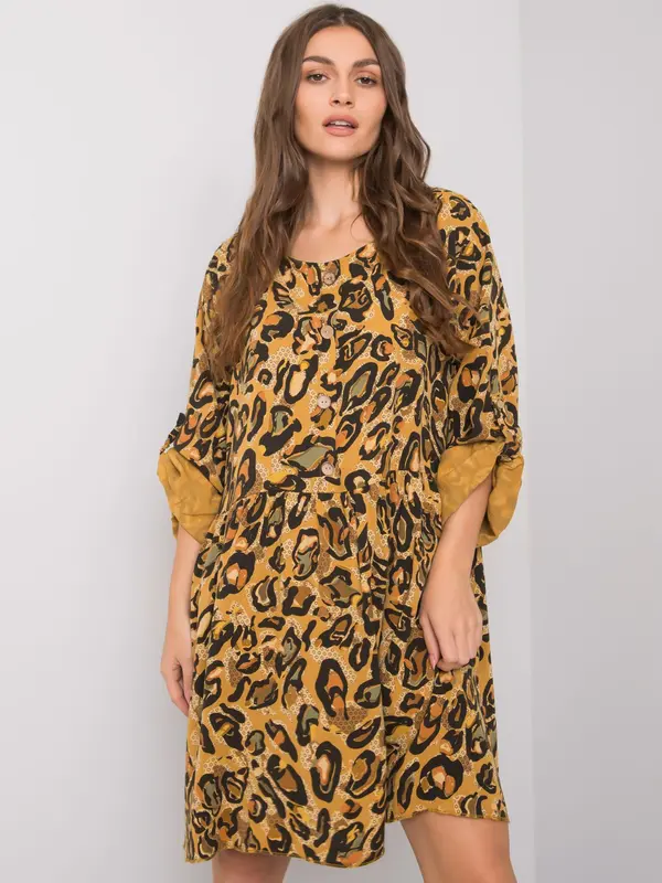 Italy Moda Dress-DHJ-SK-21464.99-dark yellow