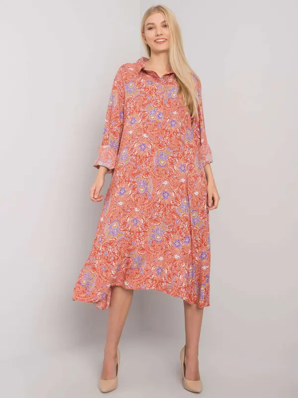 ex moda Dress-EM-SK-2909-1.10P-dark orange