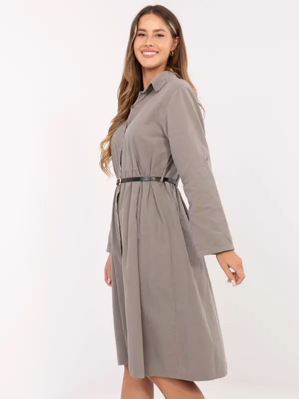 Italy Moda Dress-MI-SK-92400.17-dark beige