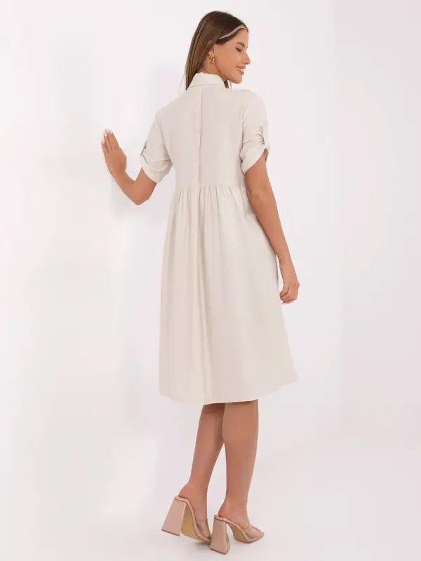 Italy Moda Dress-MI-SK-A2275.09-beige