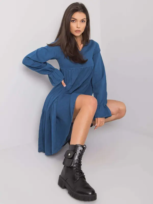 RUE PARIS Dress-RO-SK-E08.37-dark blue