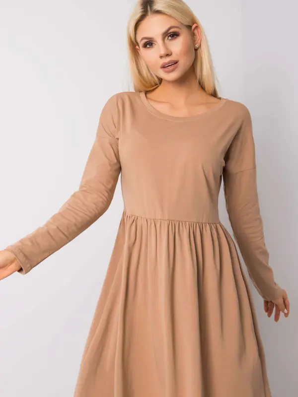 RUE PARIS Dress-RV-SK-5889.41P-camel