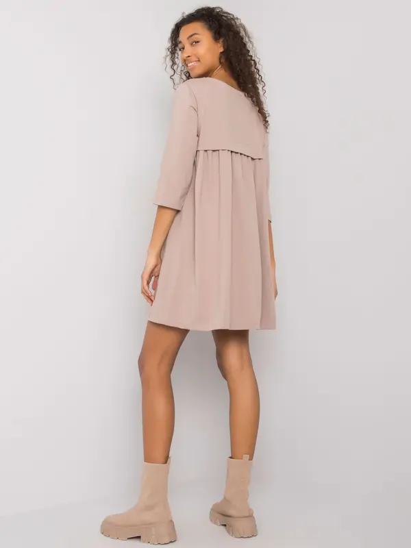 RUE PARIS Dress-RV-SK-7331.84-dark beige