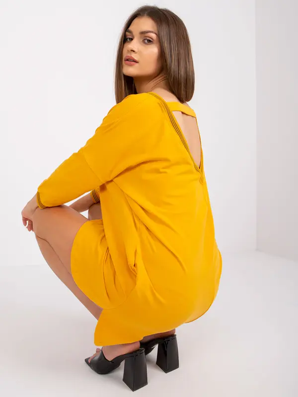 RUE PARIS Dress-RV-SK-7555.26X-Light Orange