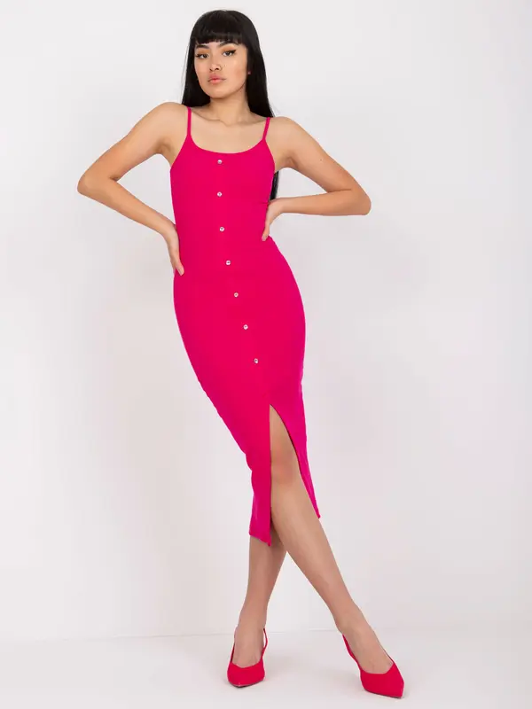 RUE PARIS Dress-RV-SK-7836.58P-Fuchsia