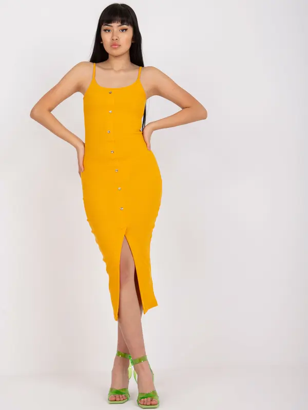 RUE PARIS Dress-RV-SK-7836.58P-Light Orange