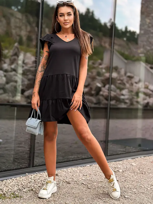Mayflies Dress-TW-SK-2113.17P-black