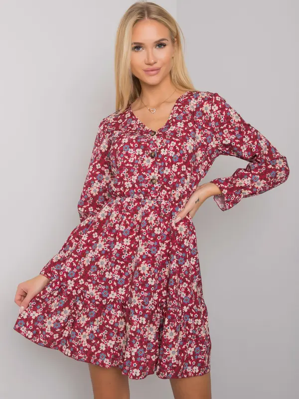 Och Bella Dress-TW-SK-BI-25624.20P-burgundy